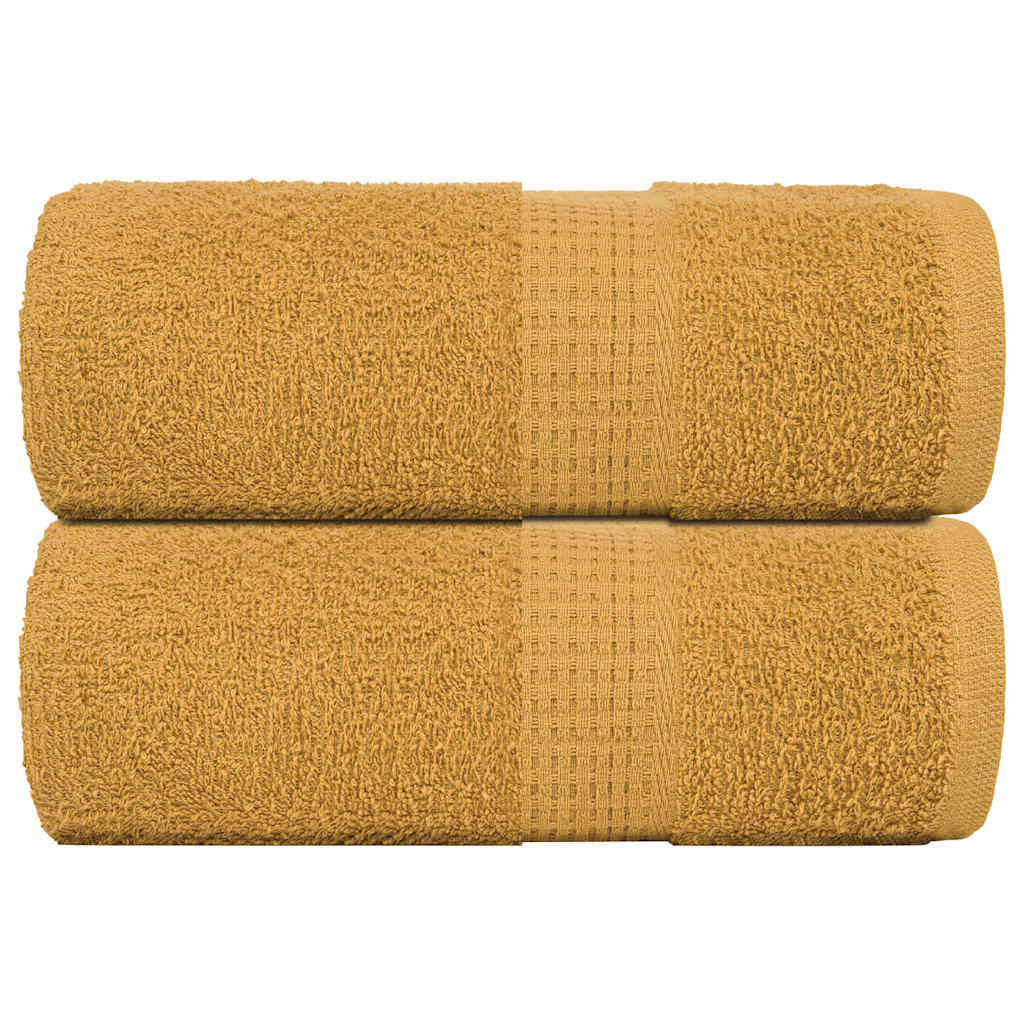 Toalhas de rosto frogn 2 peças douradas 30x30 cm 360 g/m²