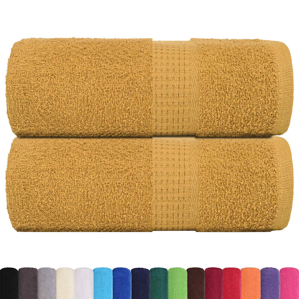 Toalhas de rosto frogn 2 peças douradas 30x30 cm 360 g/m²