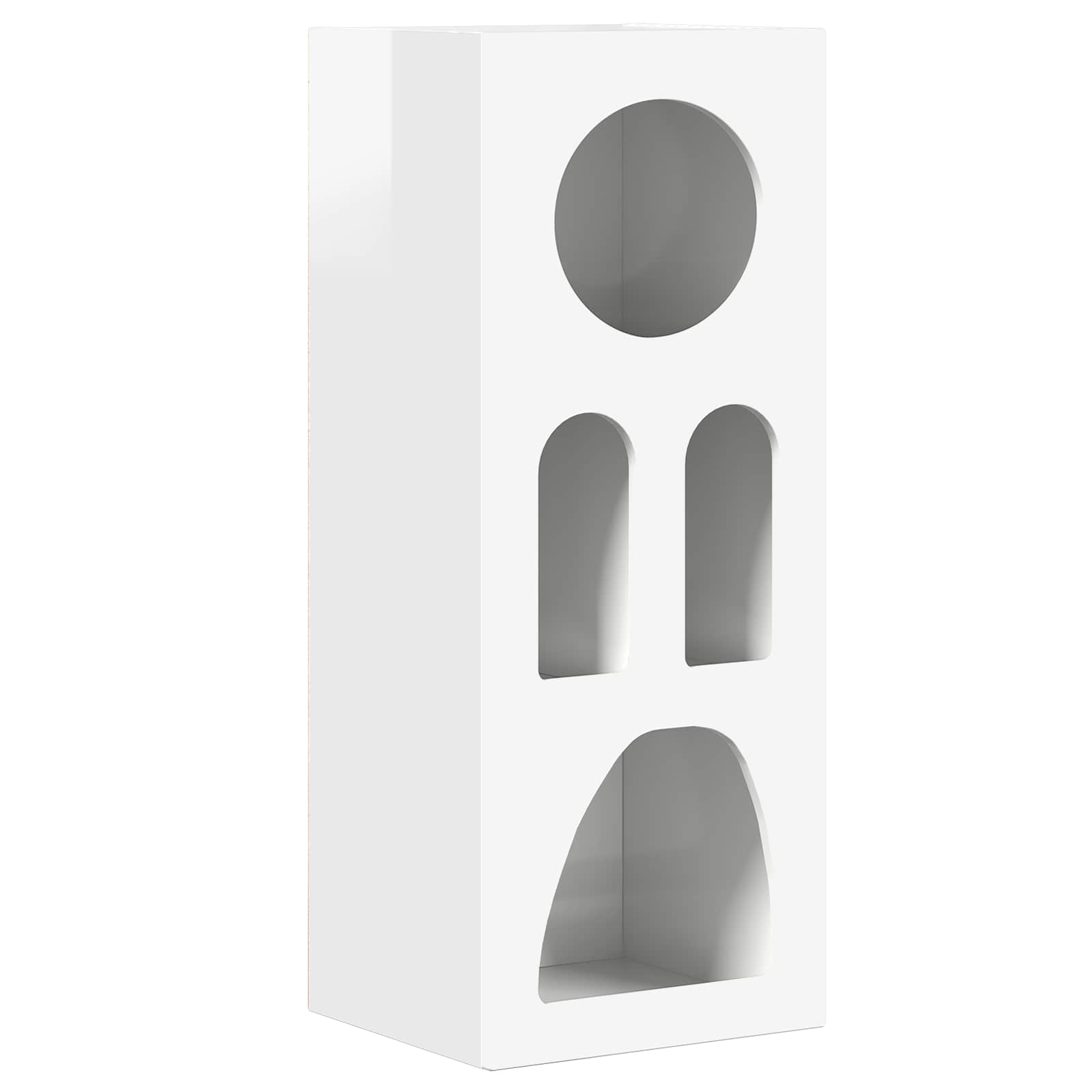 Buffet elst branco brilhante 40 x 35 x 100,5 cm