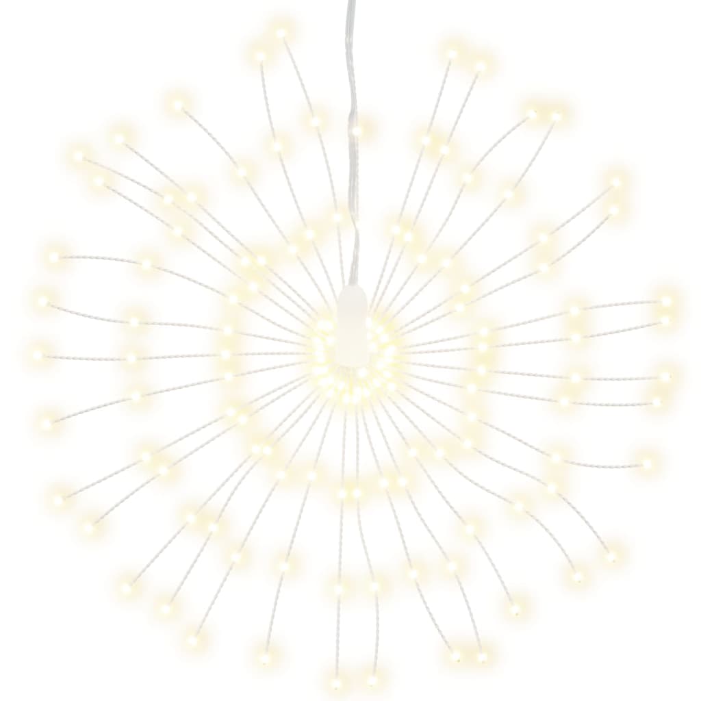 Iluminações estrelares natal 140 leds 8 pcs 17 cm branco quente