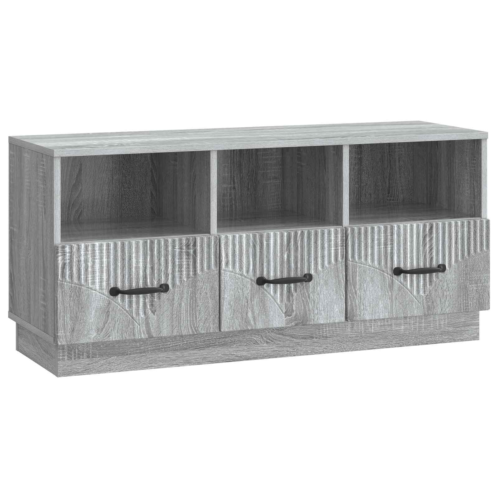 Gabinete para TV com gaveta sonoma cinzento 102 x 34,5 x 47 cm