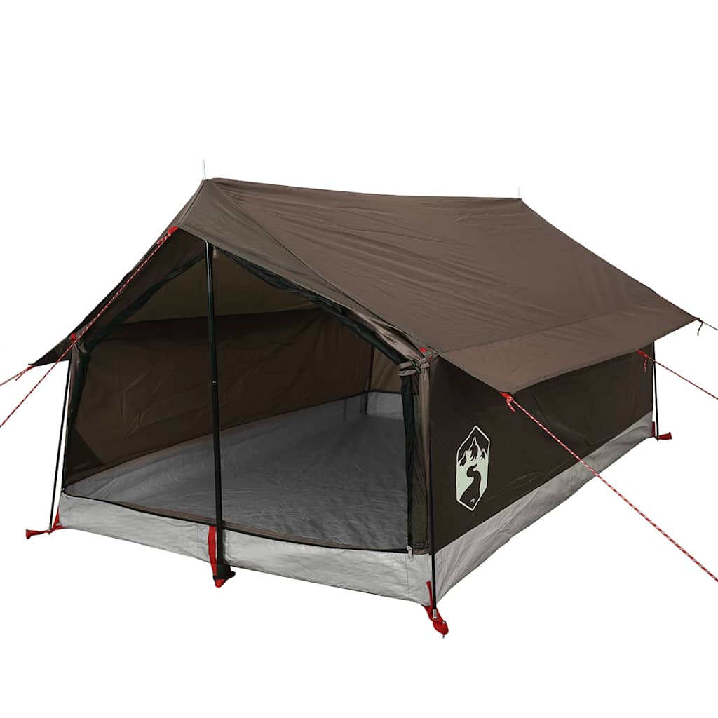 Tenda de campismo para 2 pessoas tecido impermeável castanho