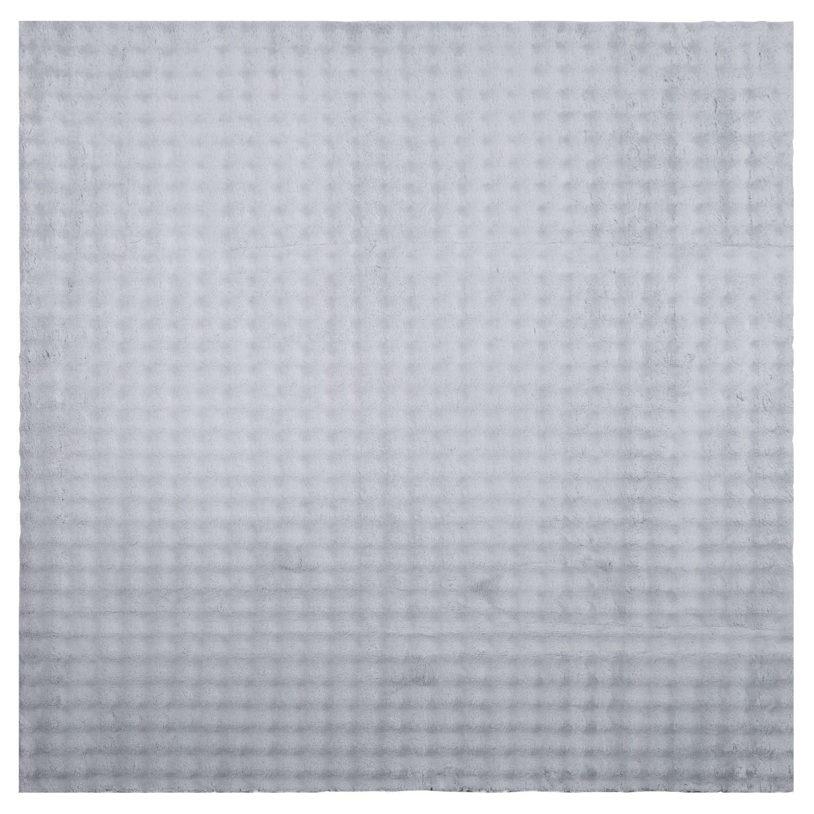 Tapetes de área quadrado sirolo cinzento 120 x 120 cm poliéster