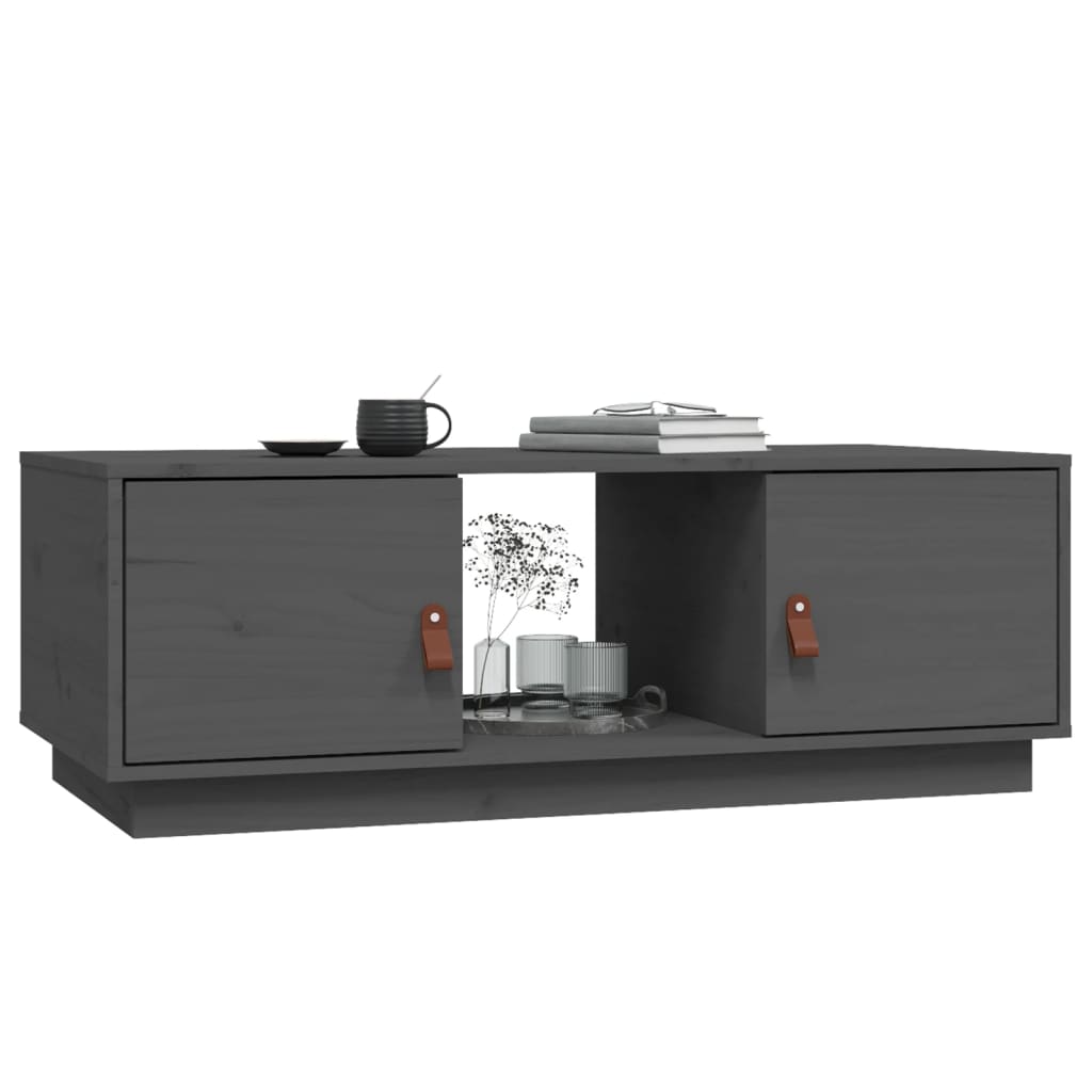Mesa de centro 100x50x35 cm pinho maciço cinza