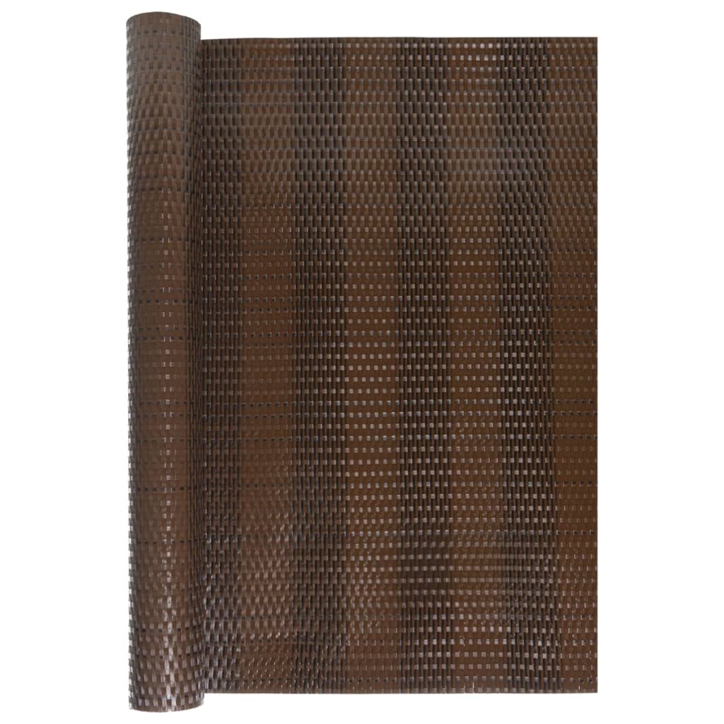 Tela de varanda 300x90 cm vime PE castanho e preto