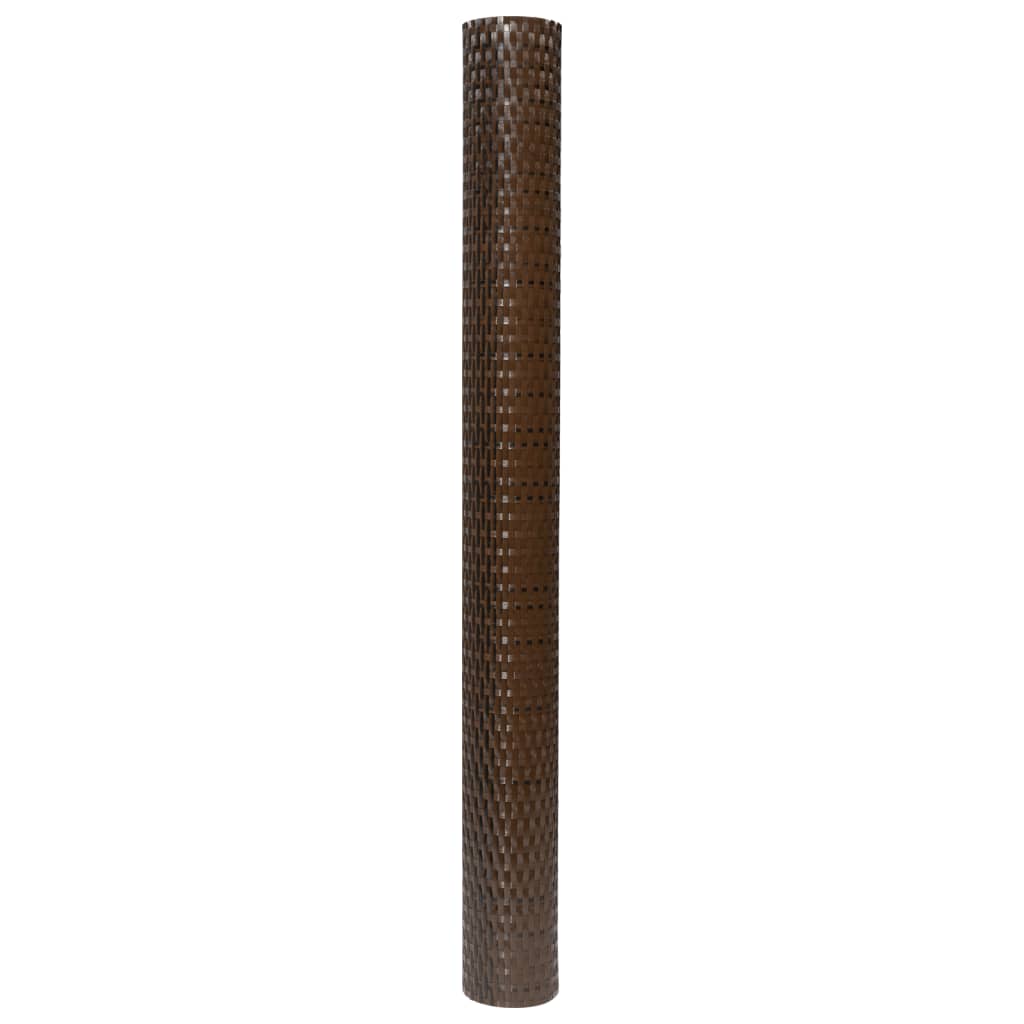 Tela de varanda 300x90 cm vime PE castanho e preto