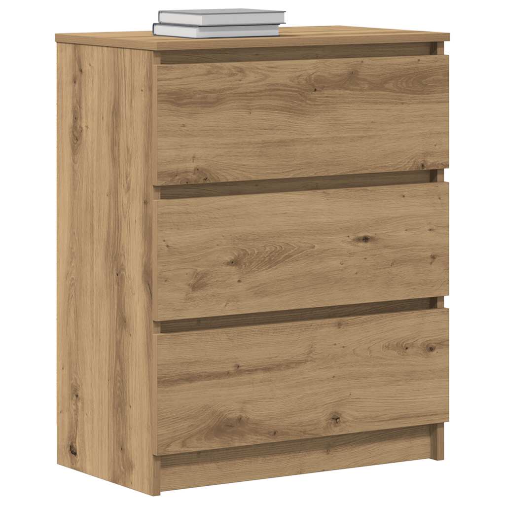 Aparador artisan oak 60x35x76 cm em madeira engenheirada