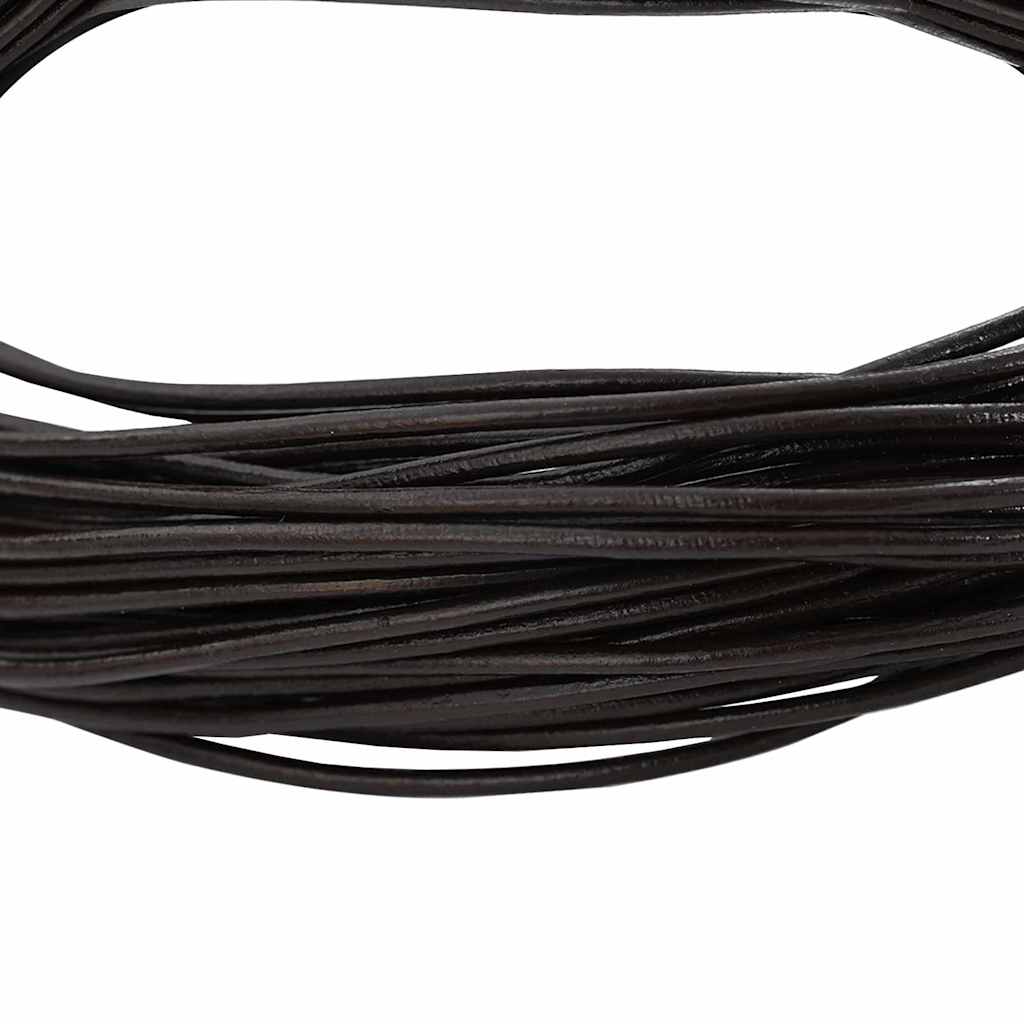 Corda de couro marrom escuro ø1 mm x 10 m couro