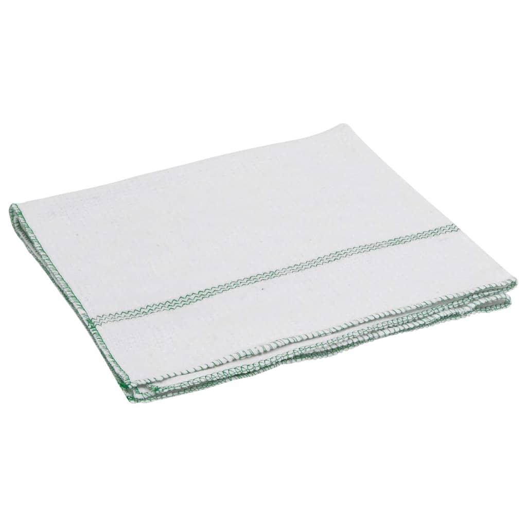 Panos de limpeza 50 pcs 50x60 cm branco com riscas verdes