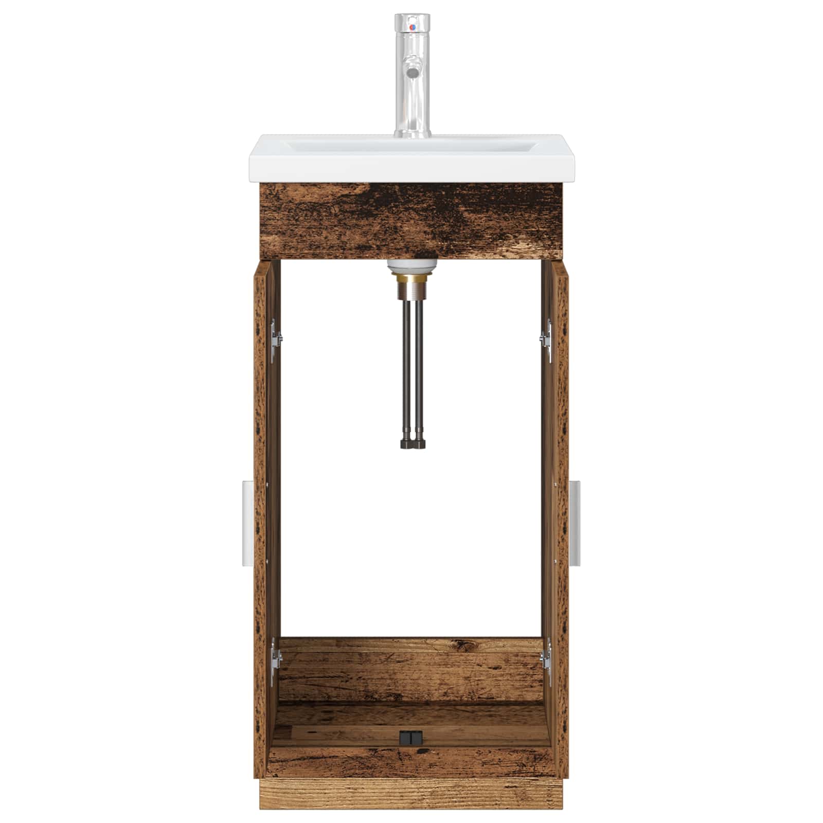 Gabinete de banheiro com pia madeira antiga 42 x 40 x 84,5 cm