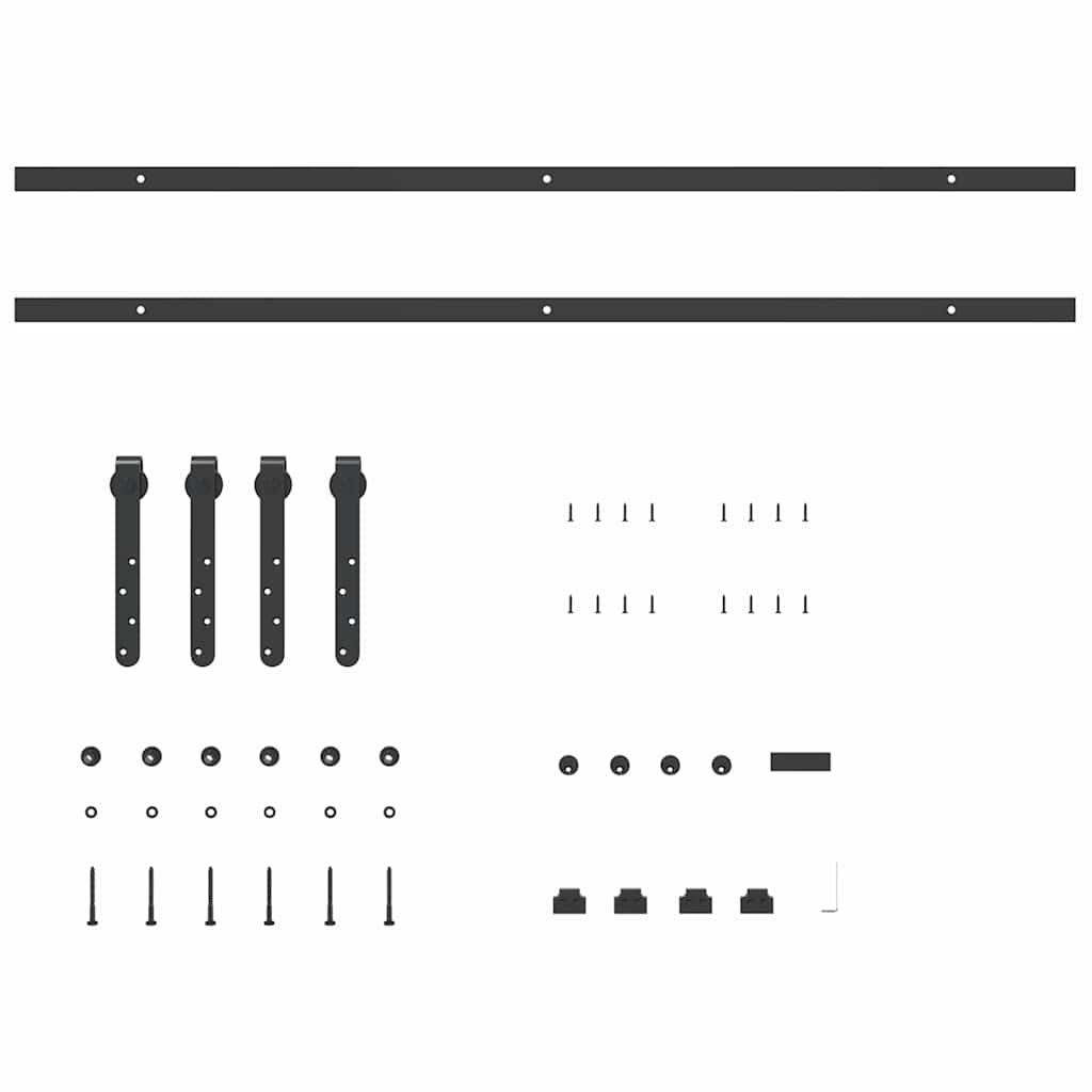 Kit para armário deslizante aço carbono 213 cm