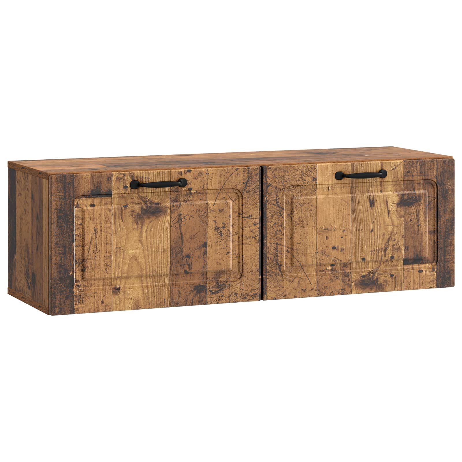 Gabinete de TV de parede madeira antiga 98 x 31 x 30 cm