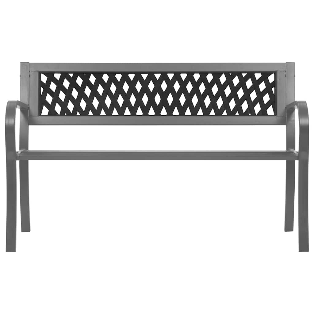 Banco de jardim 120 cm aço preto