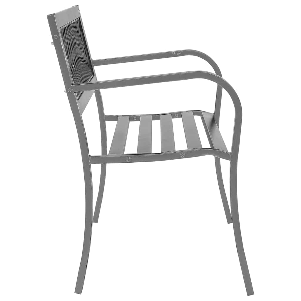 Banco de jardim 120 cm aço preto