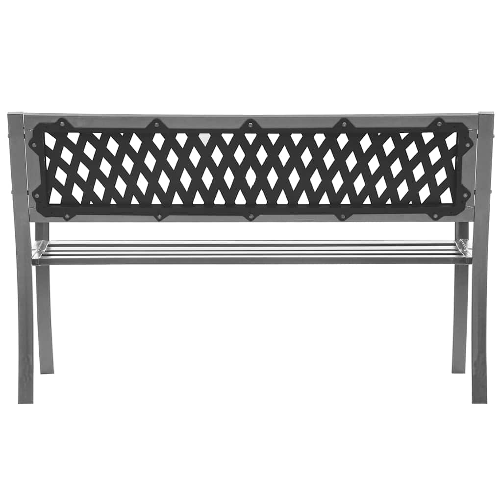 Banco de jardim 120 cm aço preto