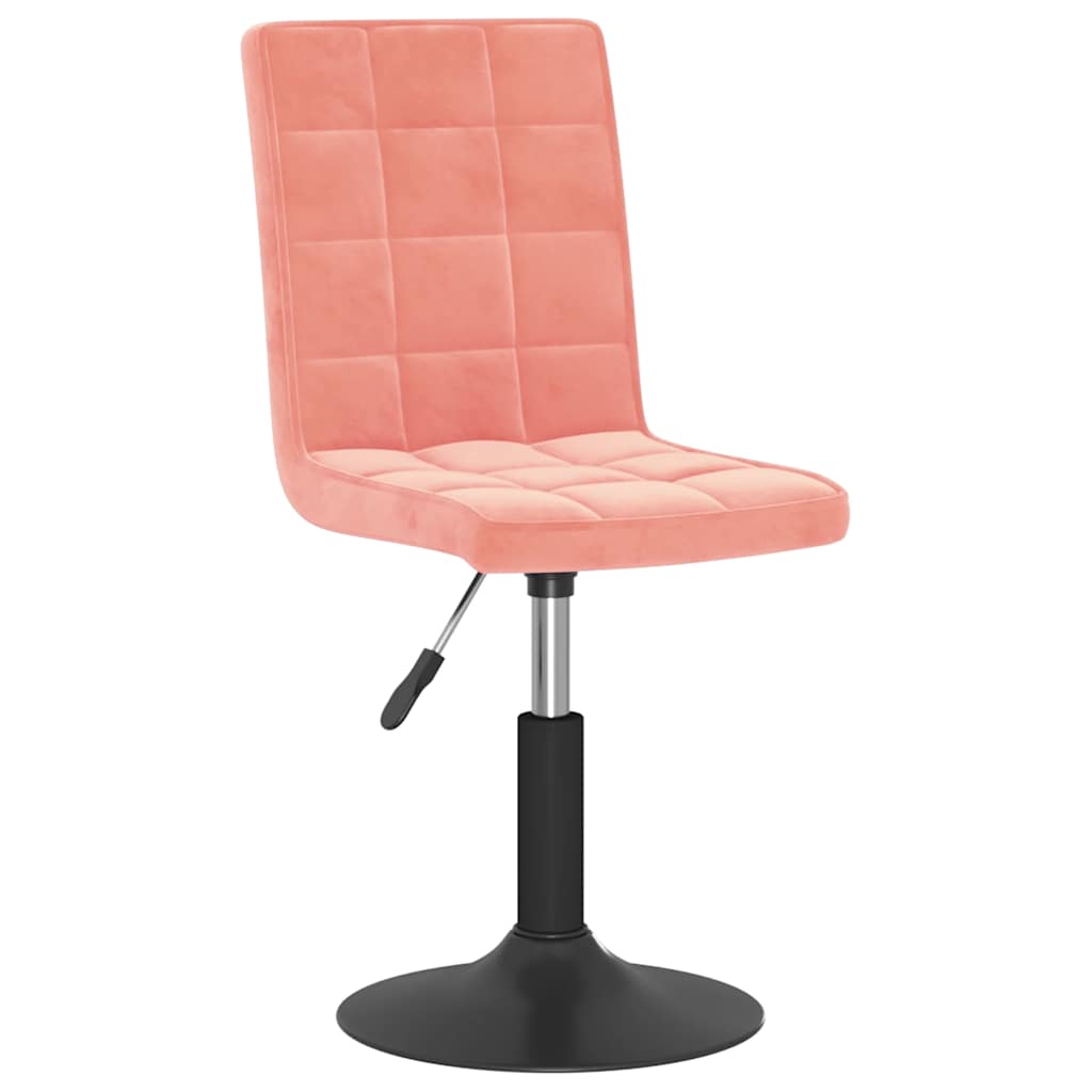 Cadeiras de jantar giratórias 2 pcs veludo rosa