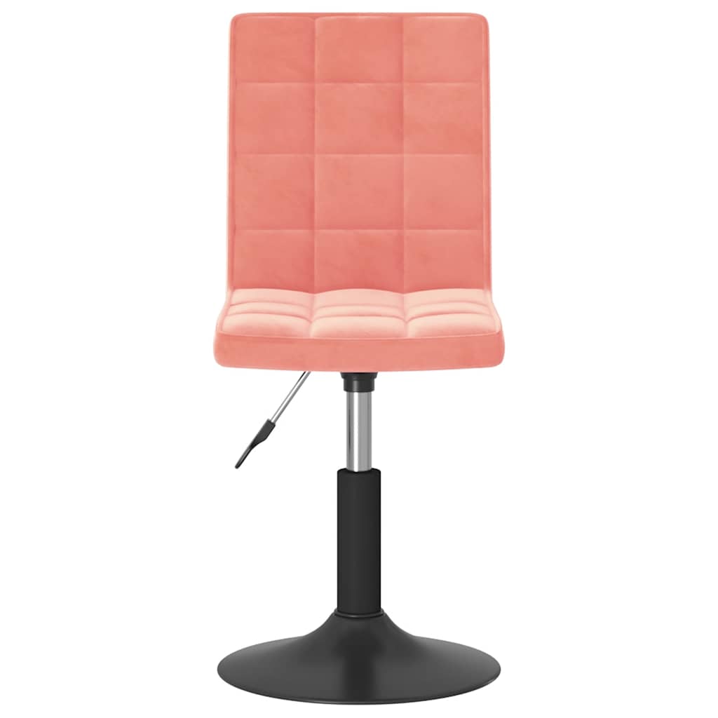 Cadeiras de jantar giratórias 2 pcs veludo rosa