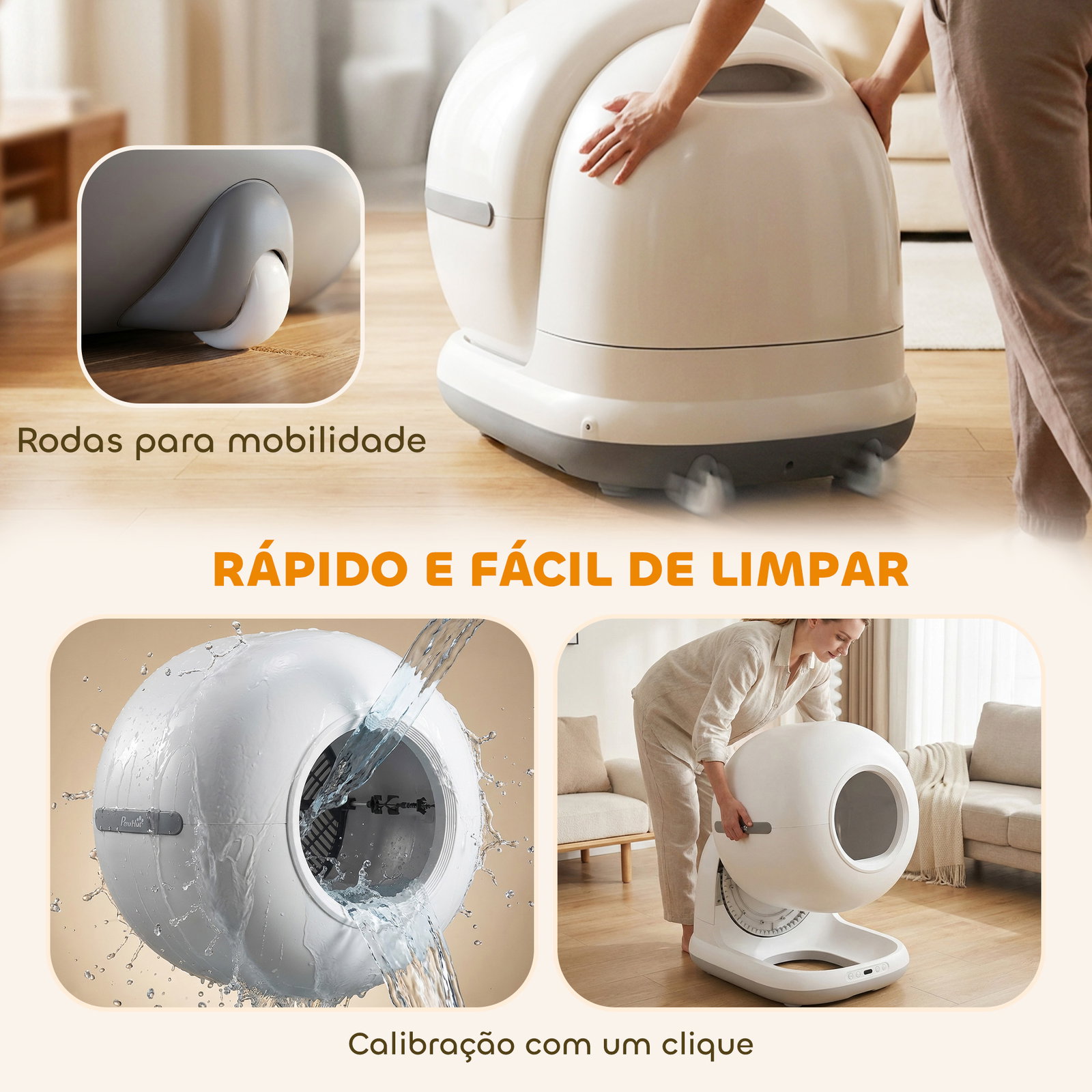 Caixa de areia autolimpante capacidade 7l com controlo por app purificação de odores ruído e sensores de segurança 58,1x47,5x53 cm branco e cinzento