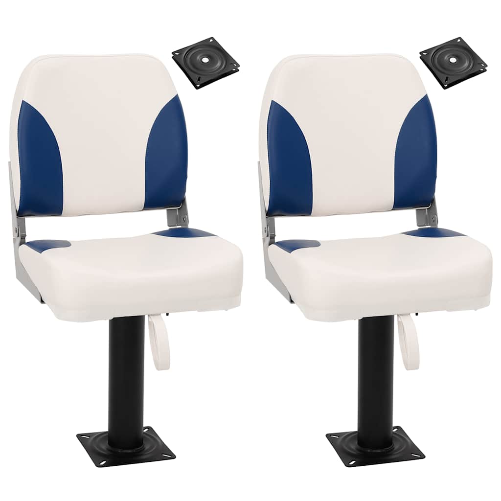 Assentos de barco 2 pcs com pedestal rotativo a 360°