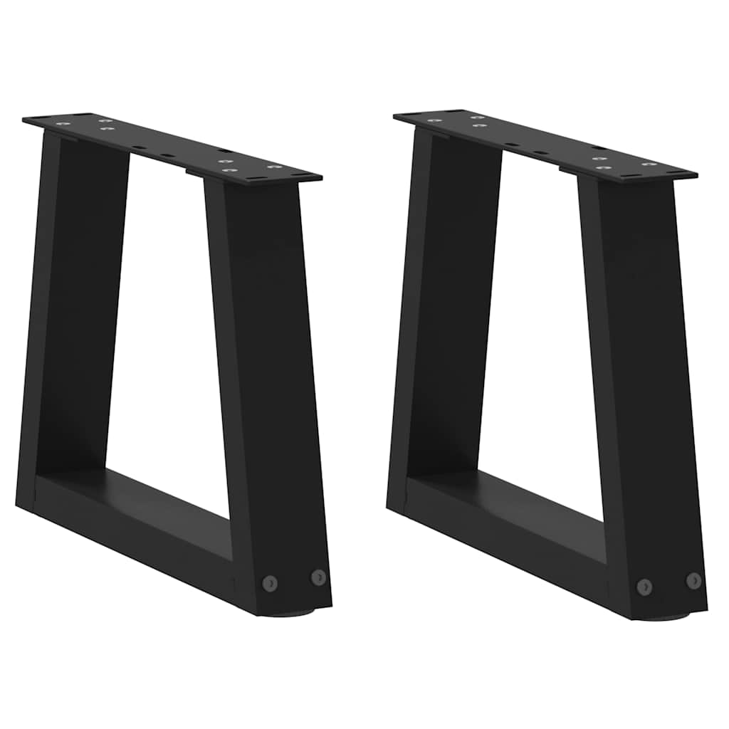 Pés para mesa de centro em v, 2 peças, preto, 40x(30-31,3) cm, aço