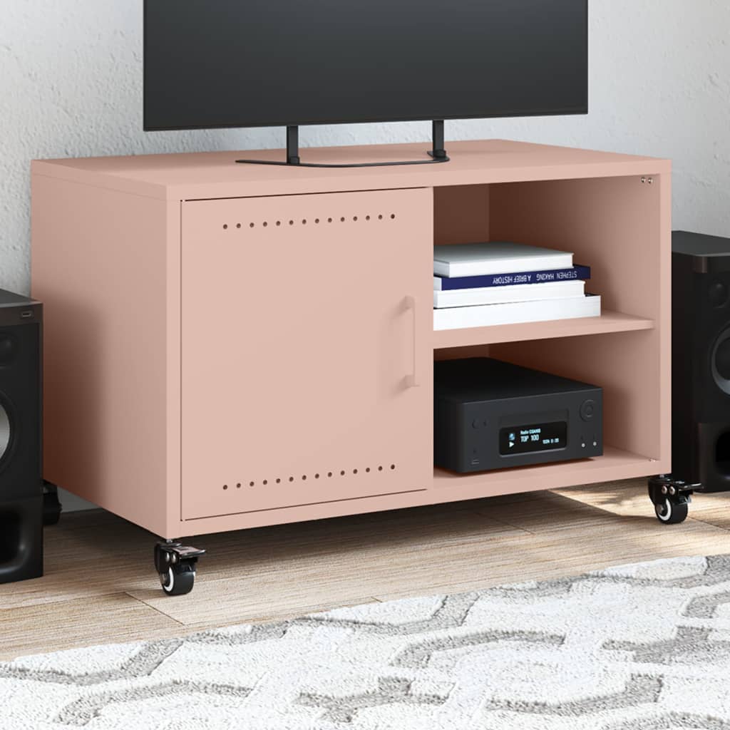 Móvel de TV 68x39x43,5 cm aço rosa