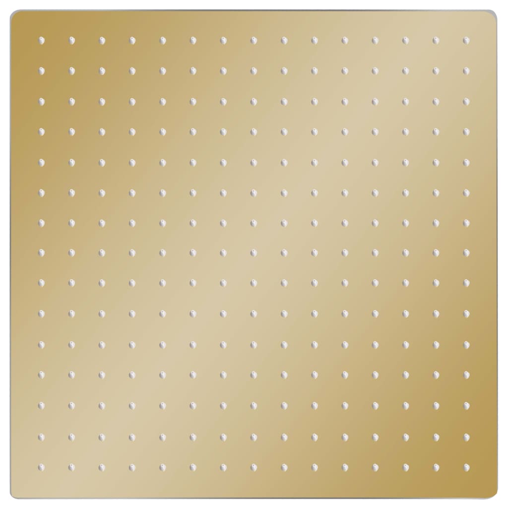 Cabeça de chuveiro quadrada 40x40 cm aço inoxidável dourado