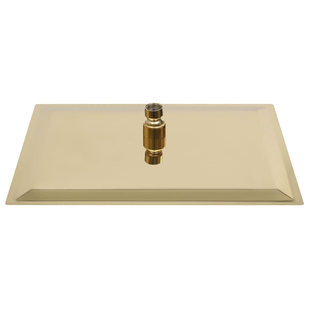 Cabeça de chuveiro quadrada 40x40 cm aço inoxidável dourado