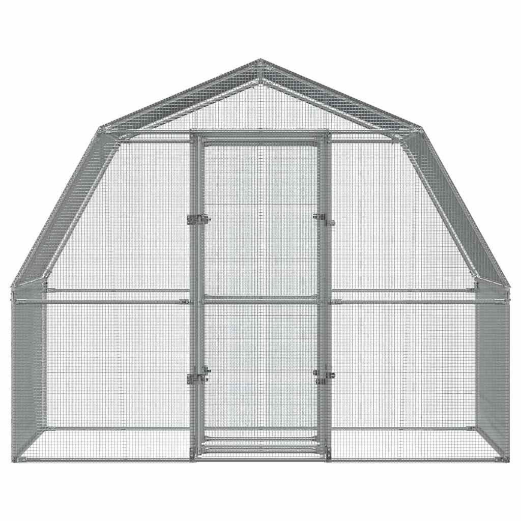 Gaiola para pássaros com porta aço galvanizado prateado