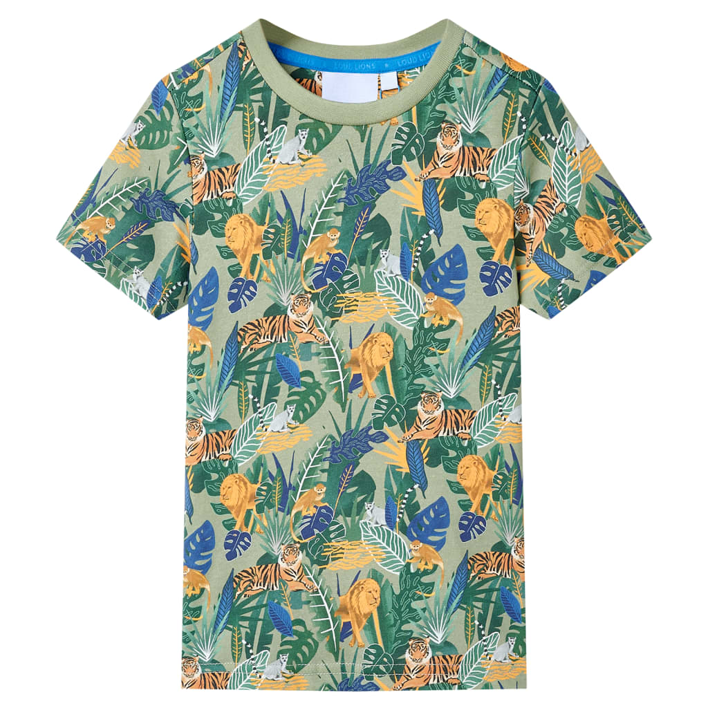 T-shirt de manga curta para criança multicor 140