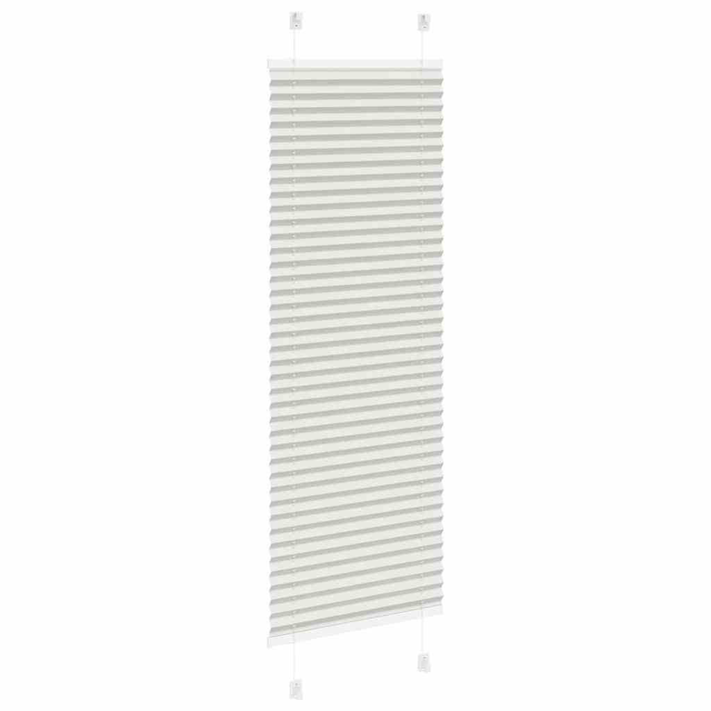 Cinzento luz plissada cega 40x150 cm largura tecido 39,4 cm