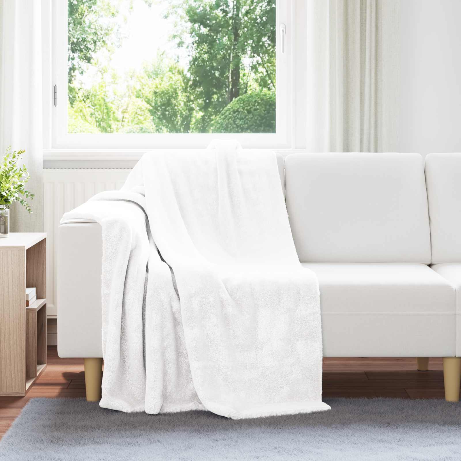 Cobertor branco 130 x 150 cm 1 lã