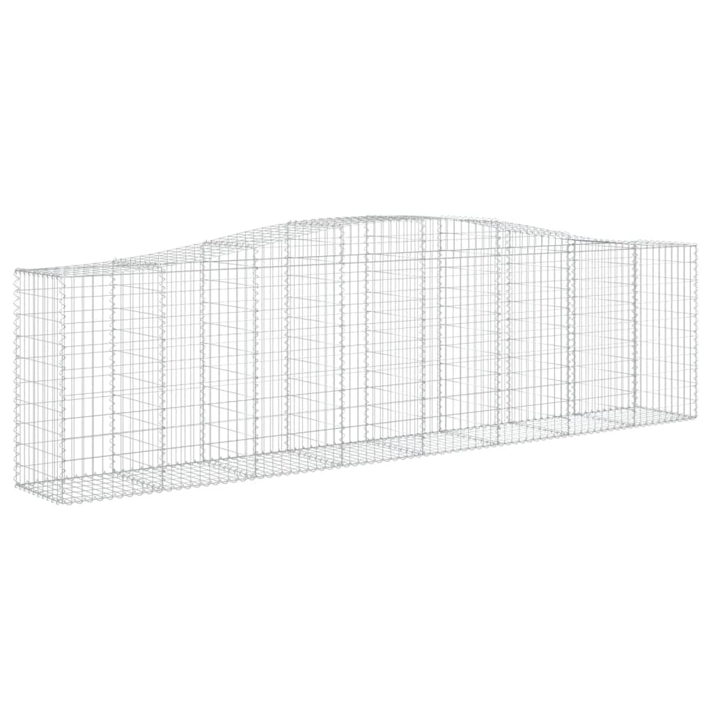 Cestos gabião arqueados 2pcs 400x50x100/120cm ferro galvanizado
