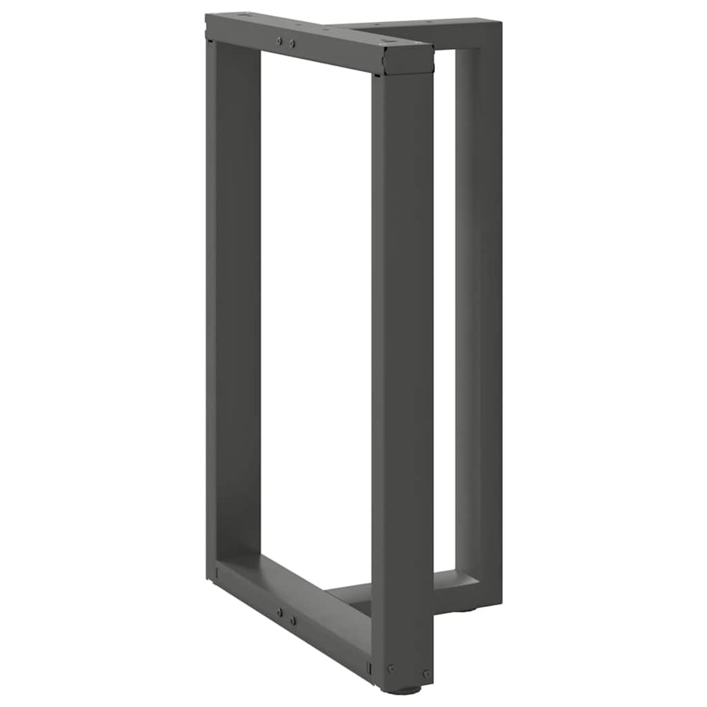 Pés para mesa de bar em forma de t, 2 peças, antracite, 60x35x(90-91) cm, aço