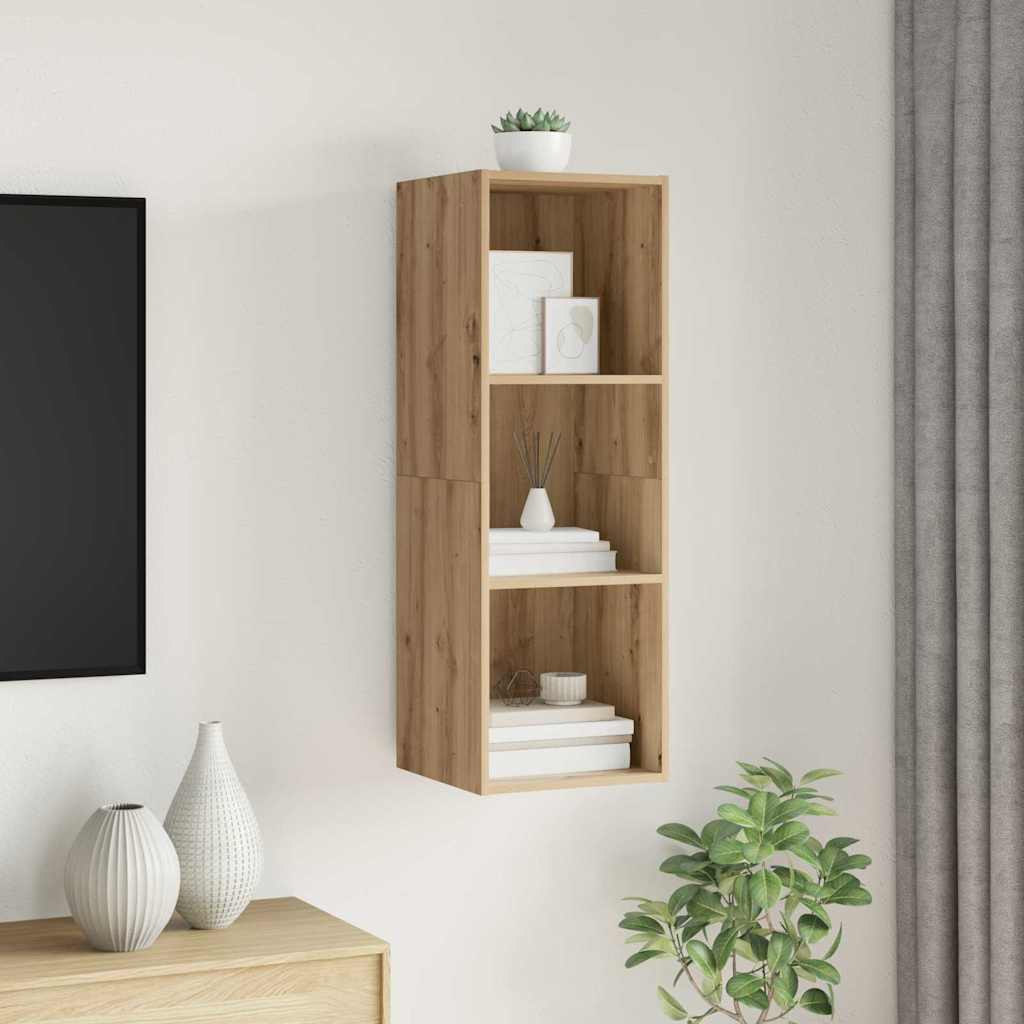 Conjunto de móvel de TV 37 x 37 x 107 cm carvalho artesanal