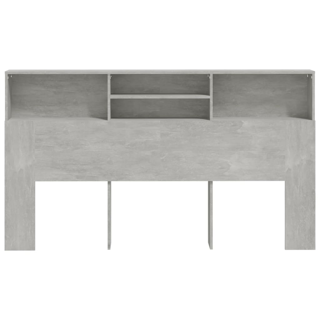 Armário de cabeceira 180x19x103,5 cm cinzento cimento