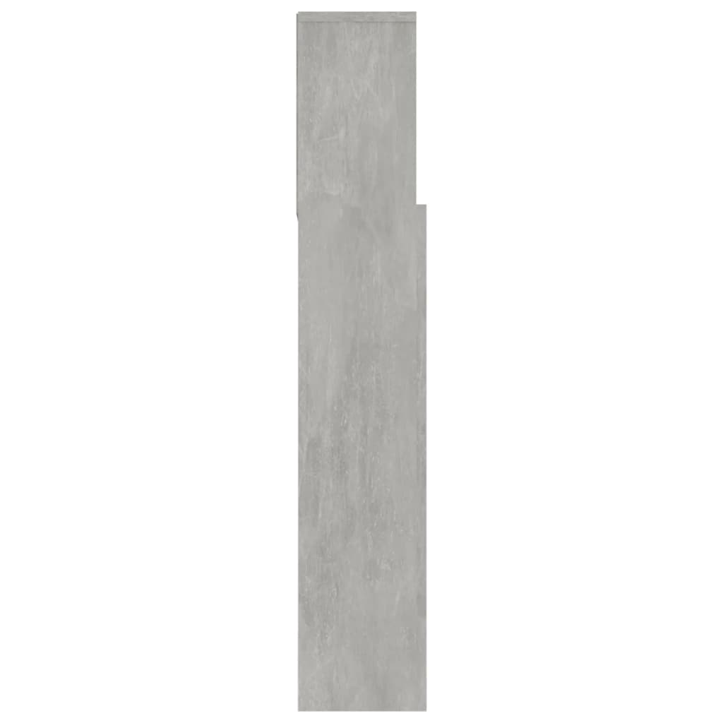 Armário de cabeceira 180x19x103,5 cm cinzento cimento