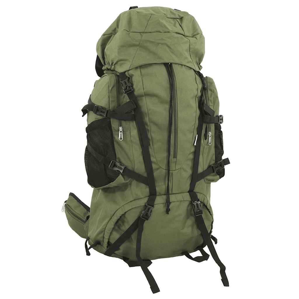 Mochila para caminhadas 80 l tecido oxford verde-tropa