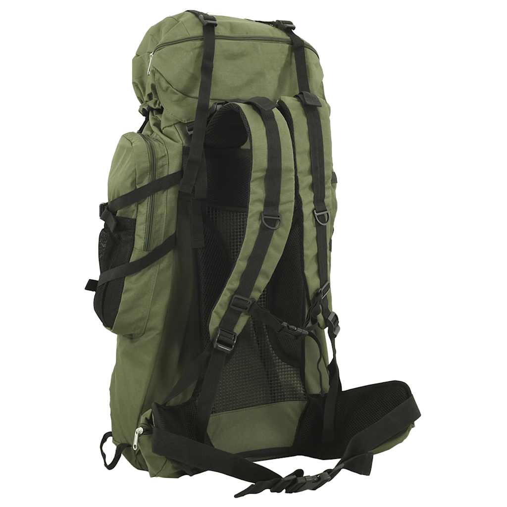 Mochila para caminhadas 80 l tecido oxford verde-tropa