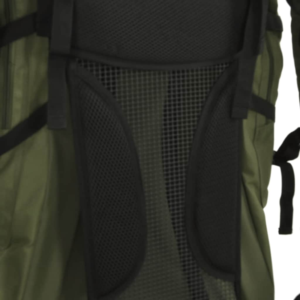 Mochila para caminhadas 80 l tecido oxford verde-tropa