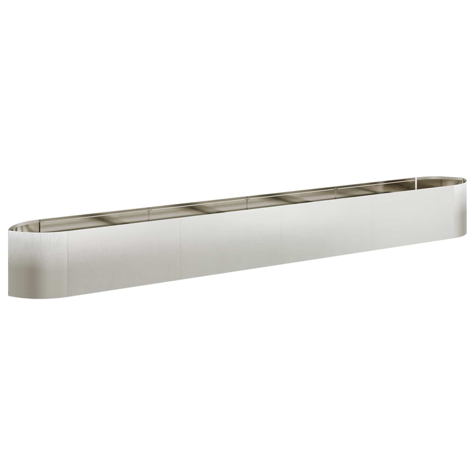 Cama de jardim elevada aço inoxidável 380 x 40 x 40 cm aço