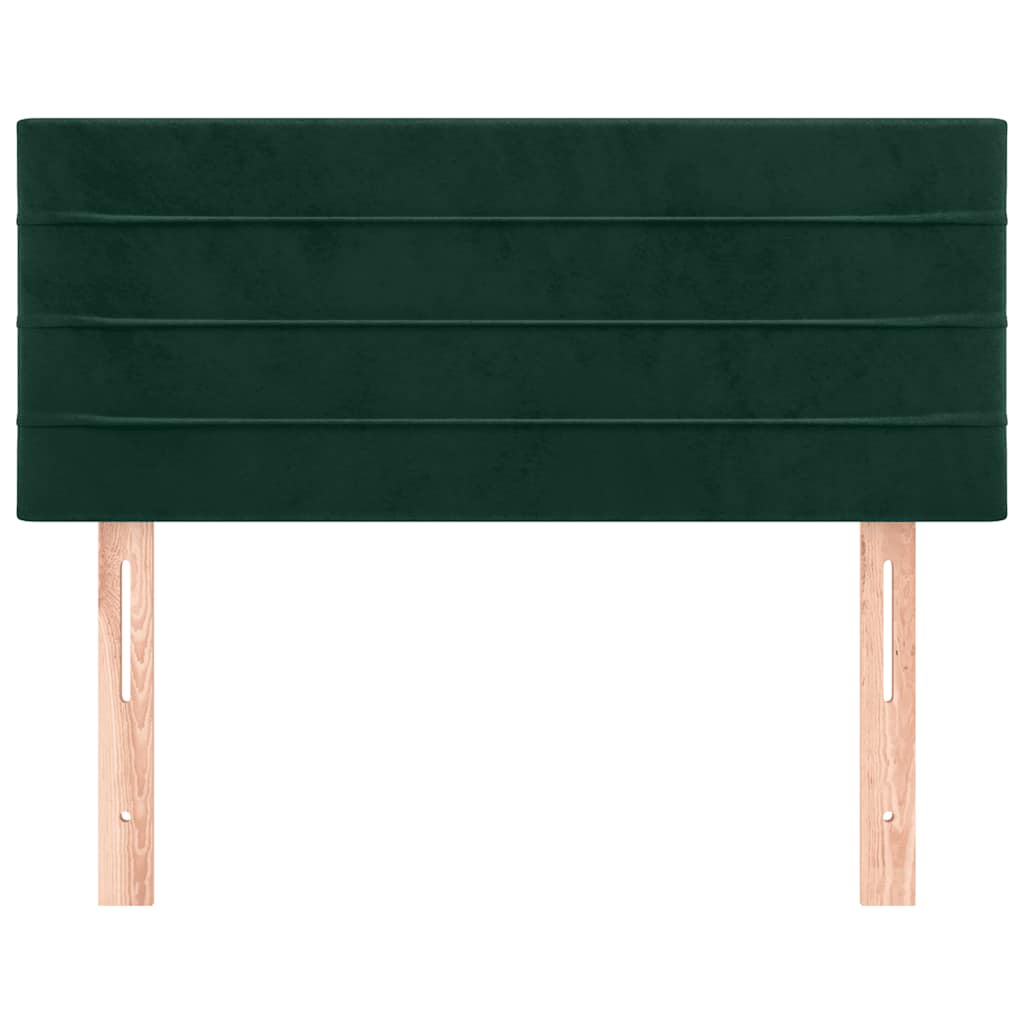 Cabeceira de cama veludo 90x5x78/88 cm verde-escuro