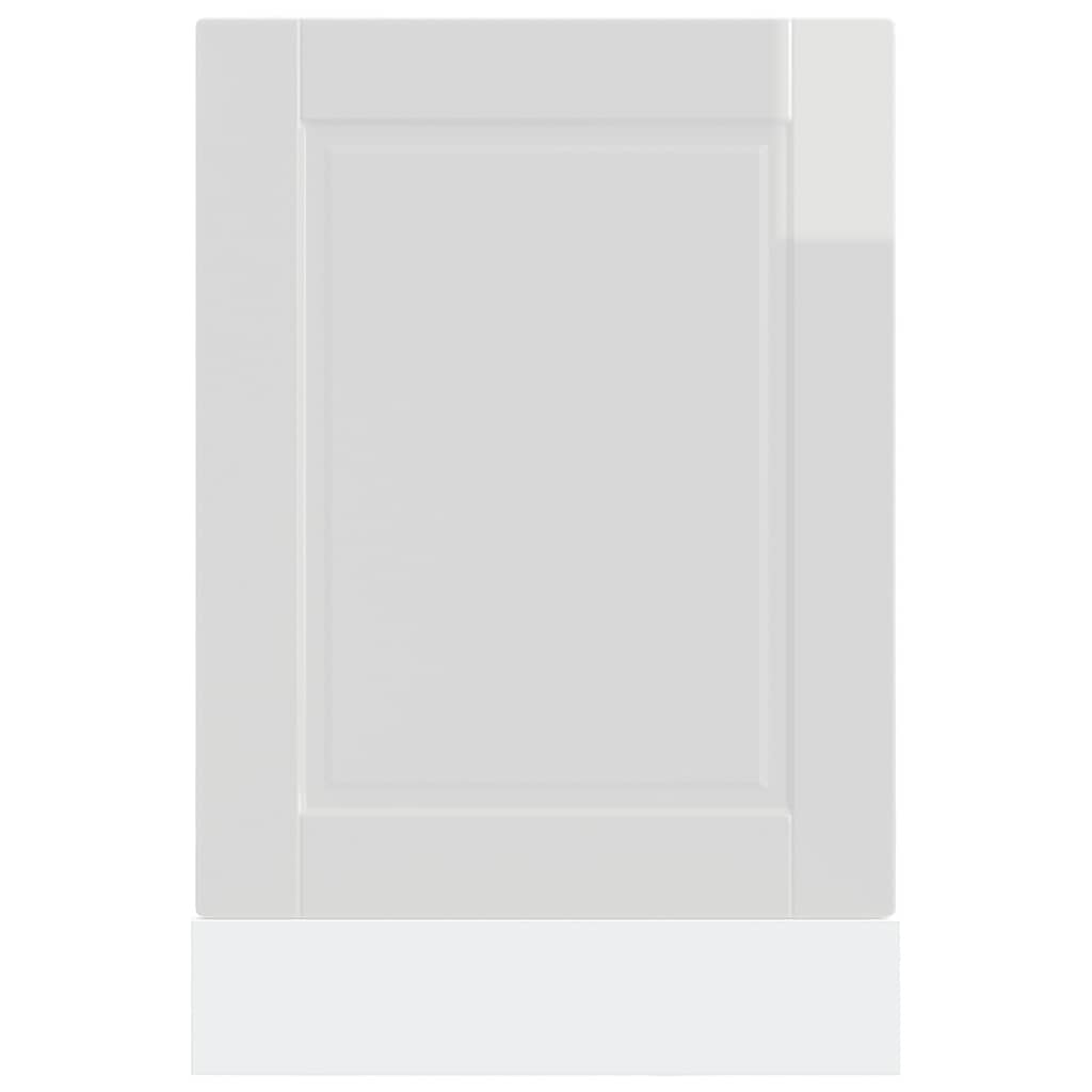 Painel máquina lavar louça porto branco alto brilho 45x1,5x57cm
