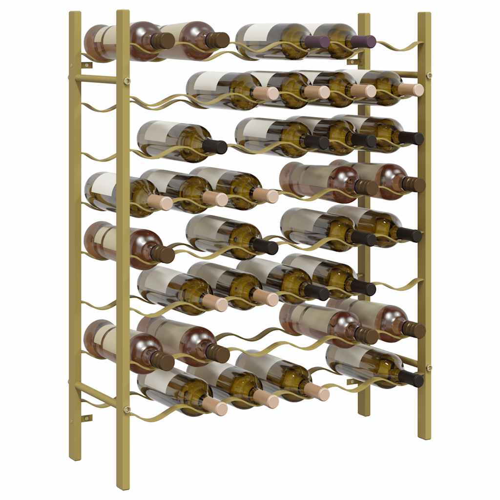 Garrafeira para 48 garrafas metal dourado