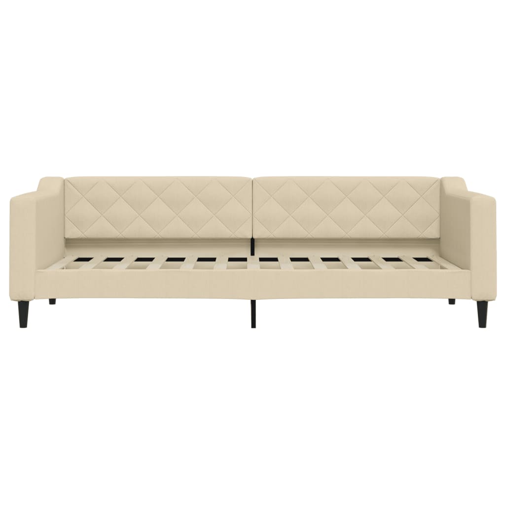 Sofá-cama 80x200 cm tecido cor creme