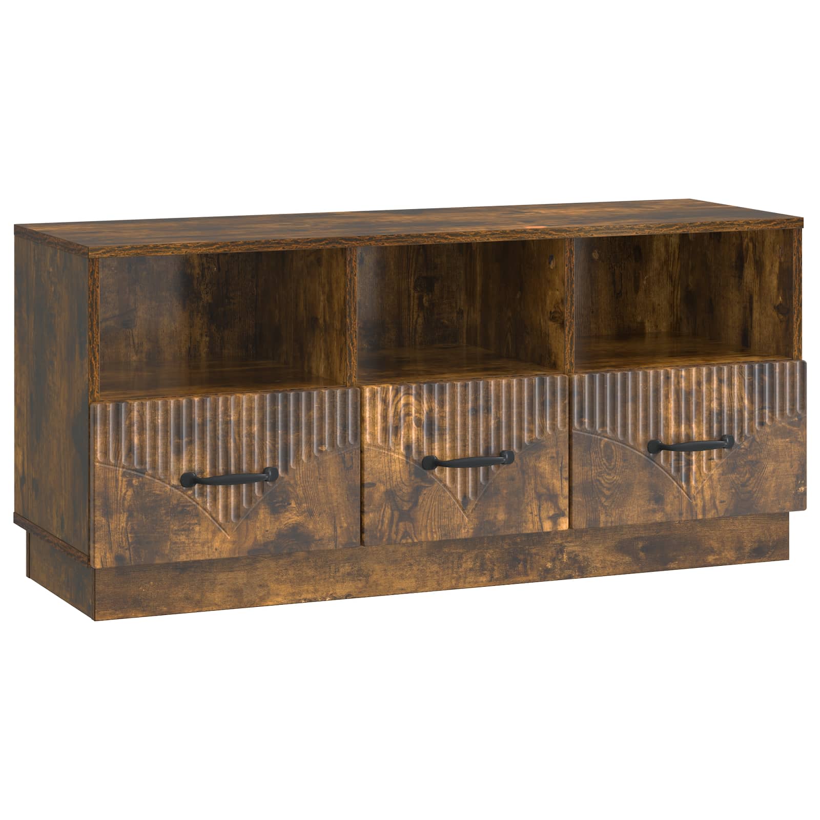 Gabinete para TV com gaveta carvalho fumado 102 x 34,5 x 47 cm