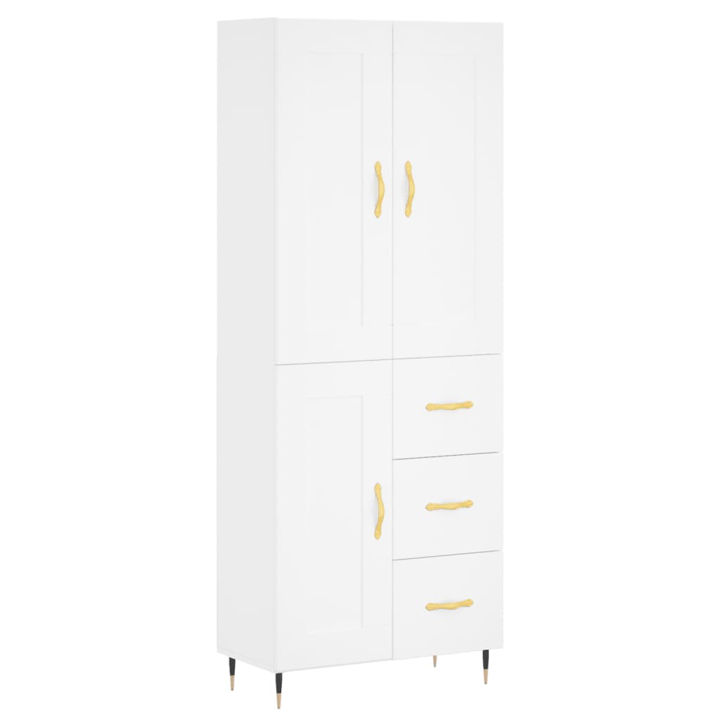 Armário alto 69,5x34x180 cm derivados de madeira branco