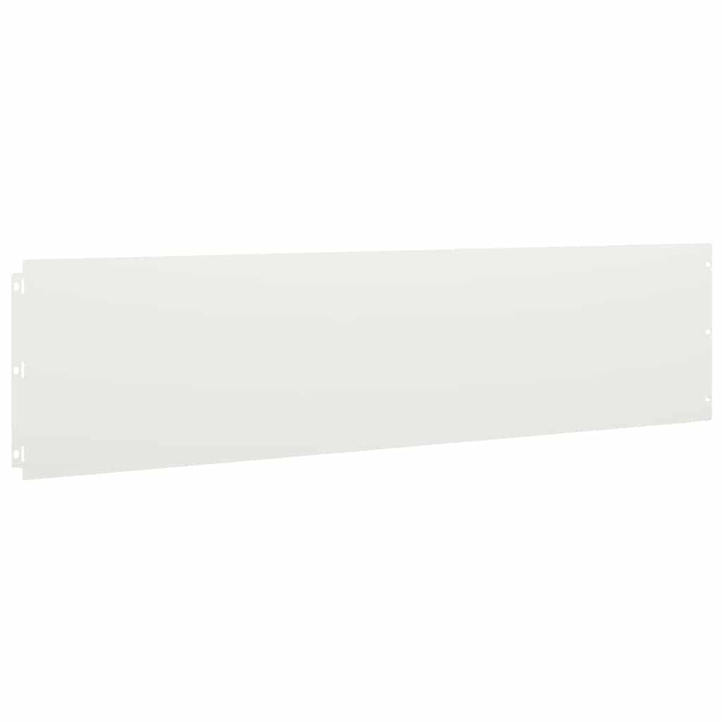 Orlas de relva 10 pcs branco 25x103 cm aço laminado a frio