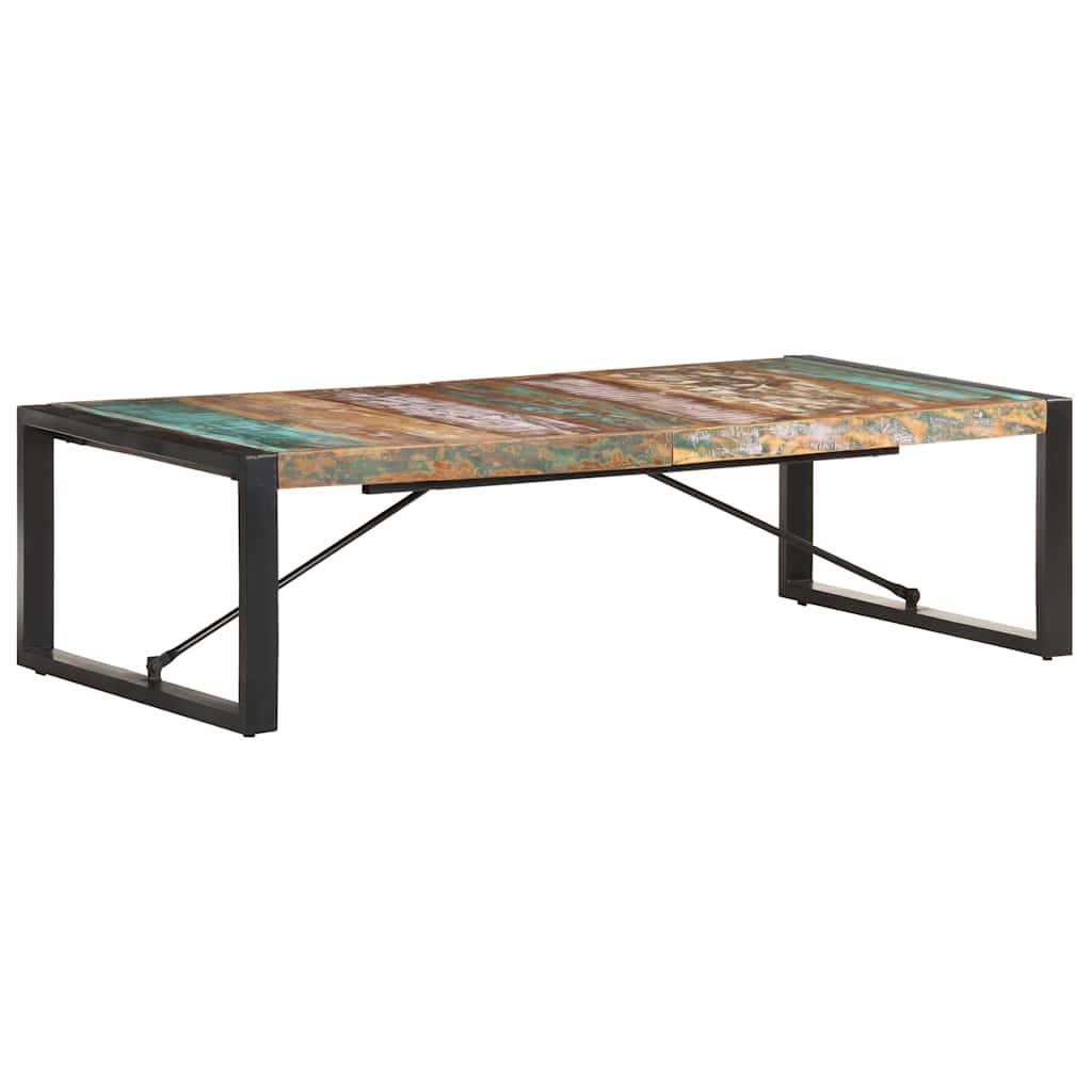 Mesa de centro 140x70x40 cm madeira recuperada maciça