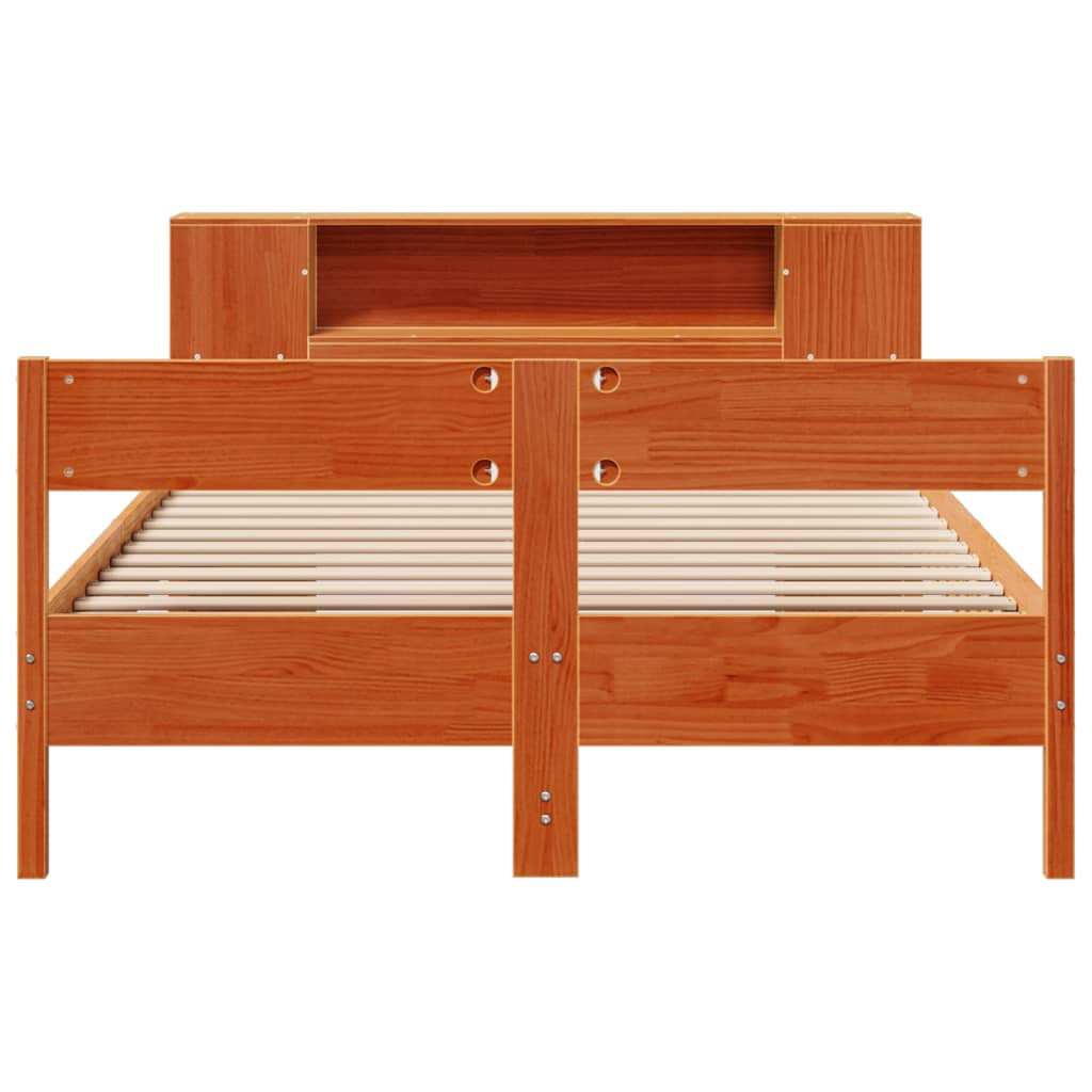 Cama com estante sem colchão 135x190 cm pinho maciço