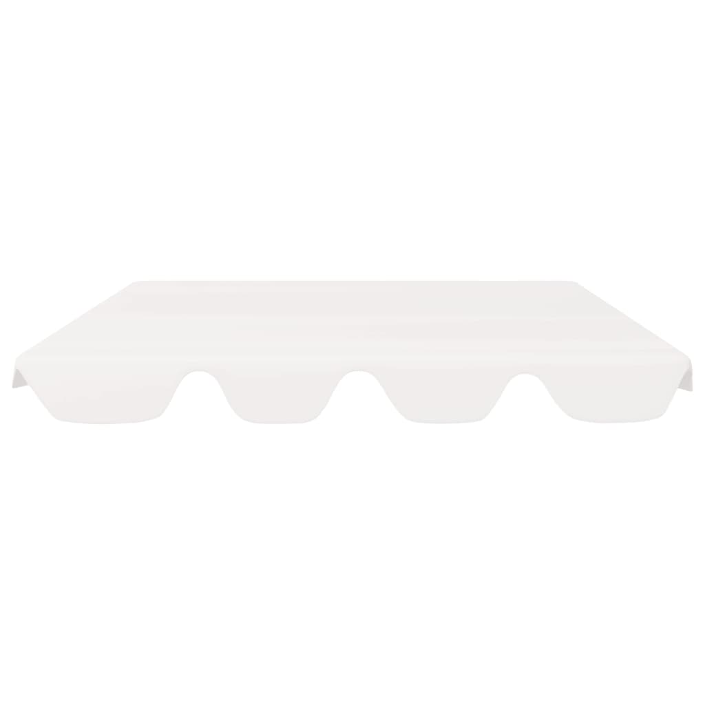 Toldo suplente p/ baloiço de jardim 150/130x105/70 cm branco